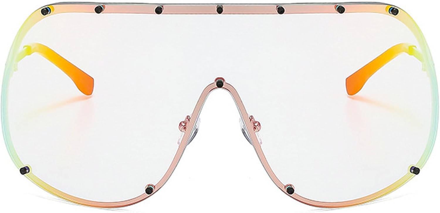 

Модные солнцезащитные очки большого размера класса люкс для женщин и мужчин, современная цельная оправа, солнцезащитные очки с защитой от УФ-излучения UV400 mincl, Gold