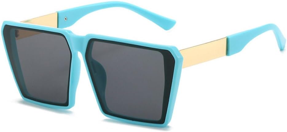 

Большие квадратные солнцезащитные очки для женщин, модные цельные солнцезащитные очки в стиле панк, солнцезащитные очки UV400 для улицы и путешествий, мужские очки MTZJH, Light Blue Black