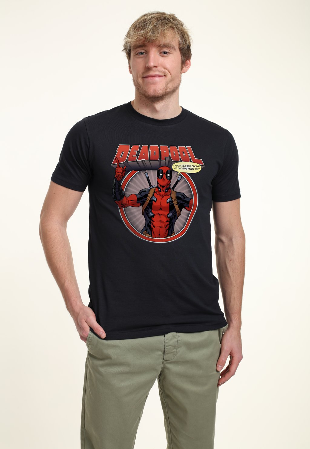 

Футболка с принтом DEADPOOL CHUMP Marvel, темно-синий