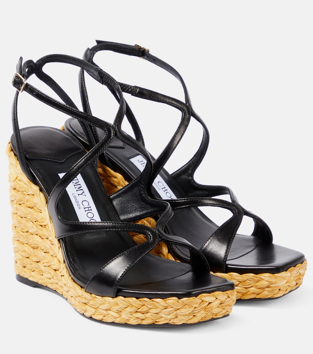 Кожаные эспадрильи Ayla 110 на танкетке Jimmy Choo, черный