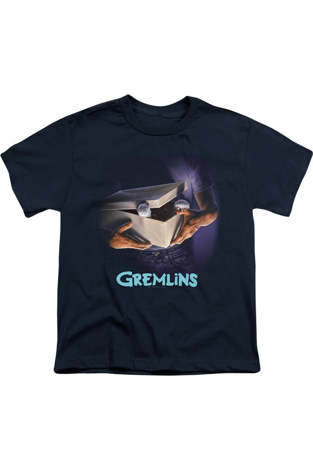 

Футболка с коротким рукавом для детей "Gremlins" Original Poster Gildan, темно-синий