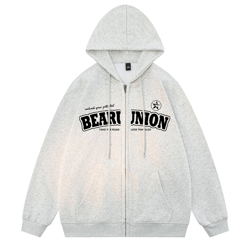 

Свитшот унисекс BEAR UNION, белый/серый