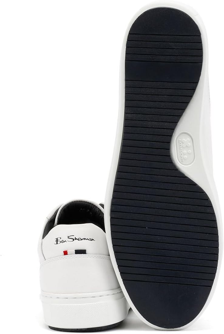 Мужские белые кроссовки Ben Sherman Ace Cupsole из кожи — фото 4