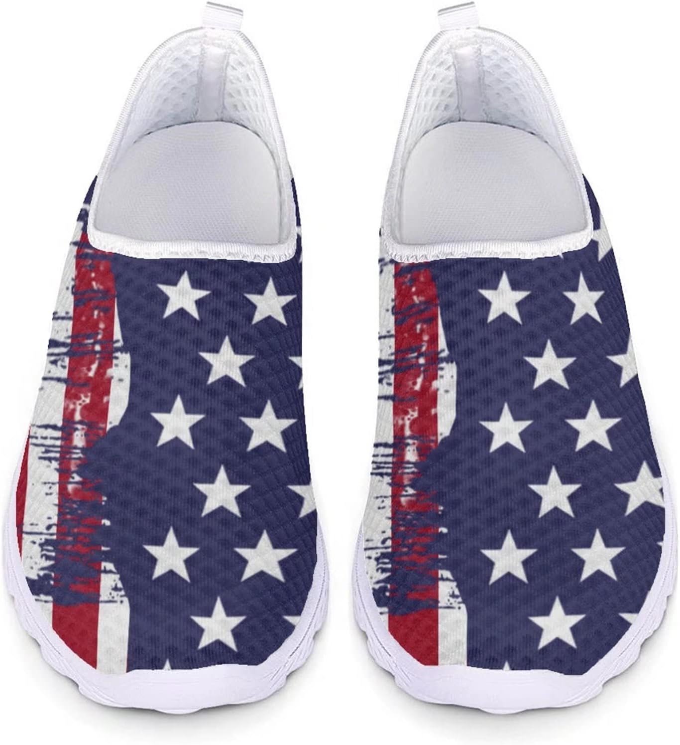 

Кеды Belidome Slip On Clipper для женщин и мужчин, повседневная комфортная обувь для ходьбы и бега, Stars Stripes