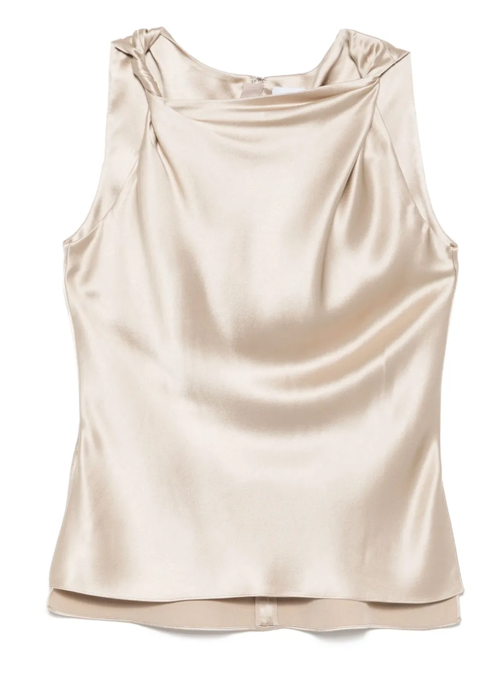 

Шелковый топ Selima Adam Lippes, серебяный