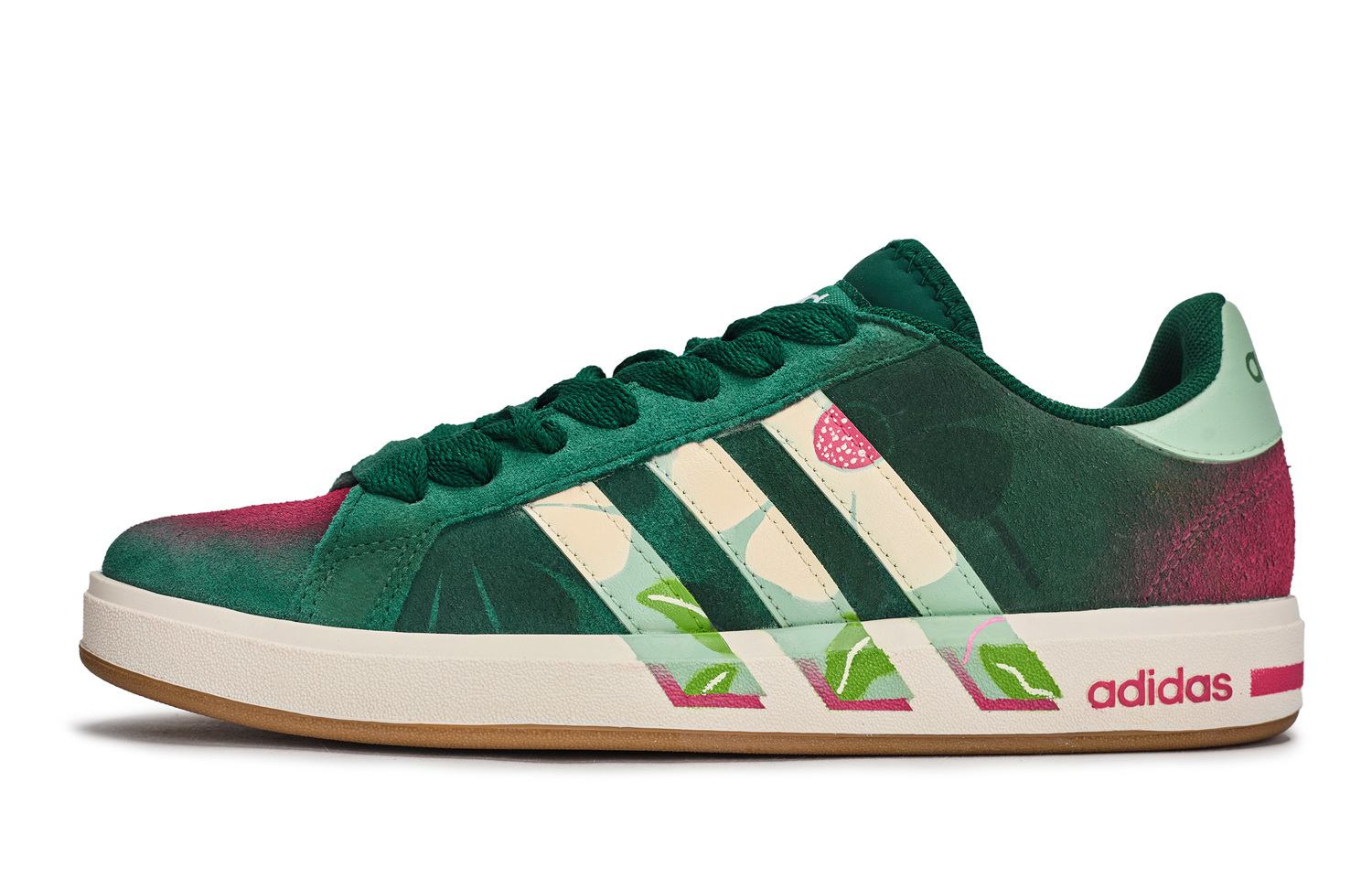 

Grand Court Base 00s 811 Manufacturing, Jungle Purple Light Low top Skateboard Shoes Unisex Adidas, бежевый/розовый/зеленый