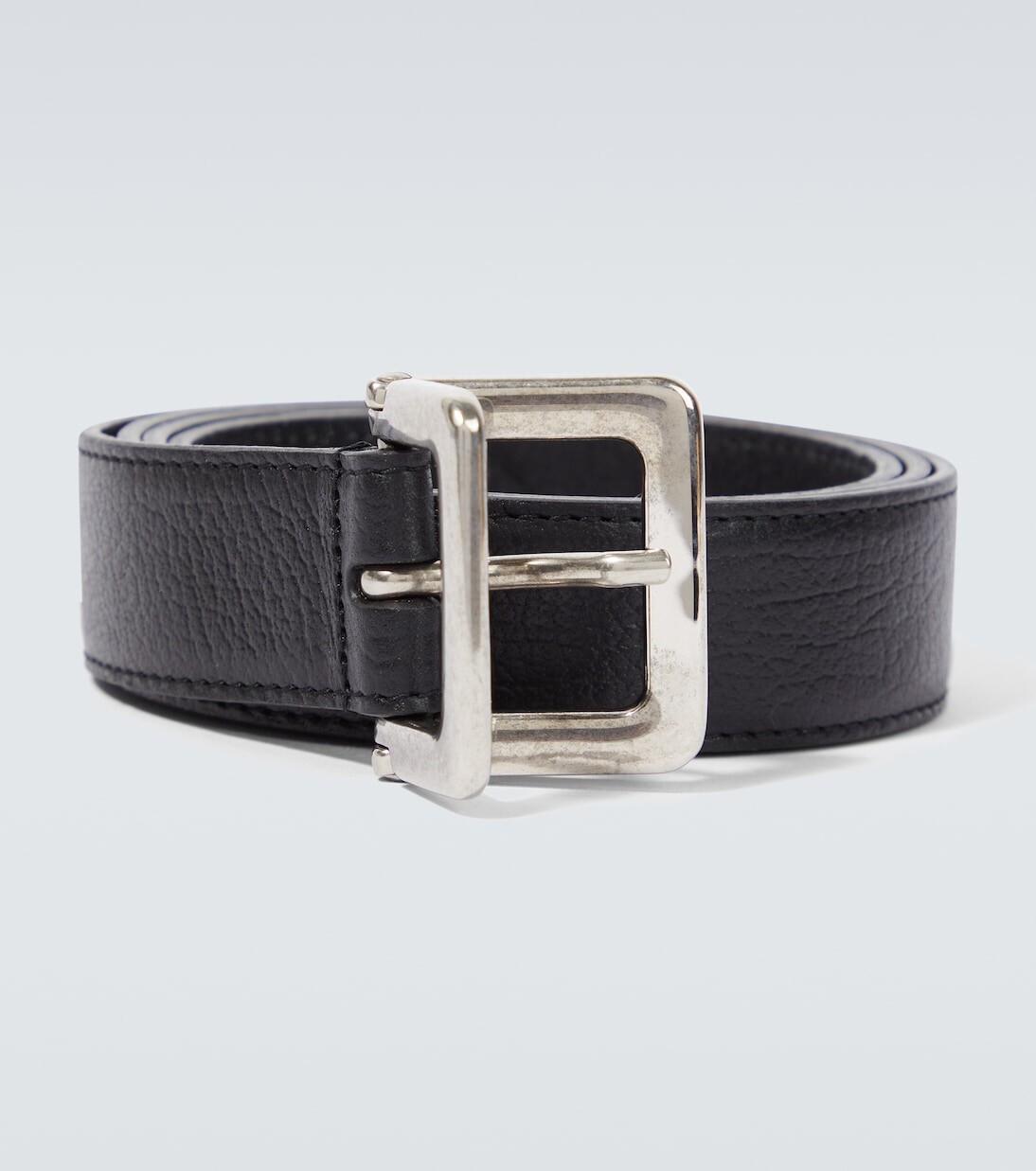 

Ремень из лакированной кожи Saint Laurent, черный