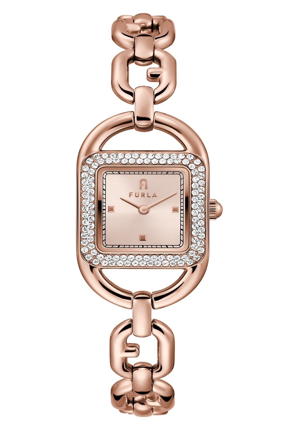 

Часы FURLA CHAIN SQUARE LOGO, цвет rose gold-coloured