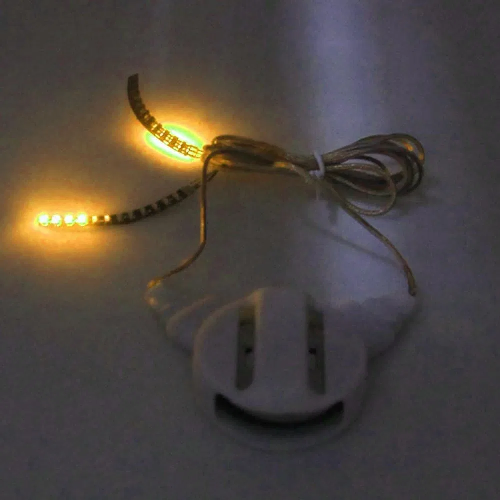 Светящиеся накладные ресницы с LED-подсветкой, OKQYIMAQQ, 1 пара, желтый