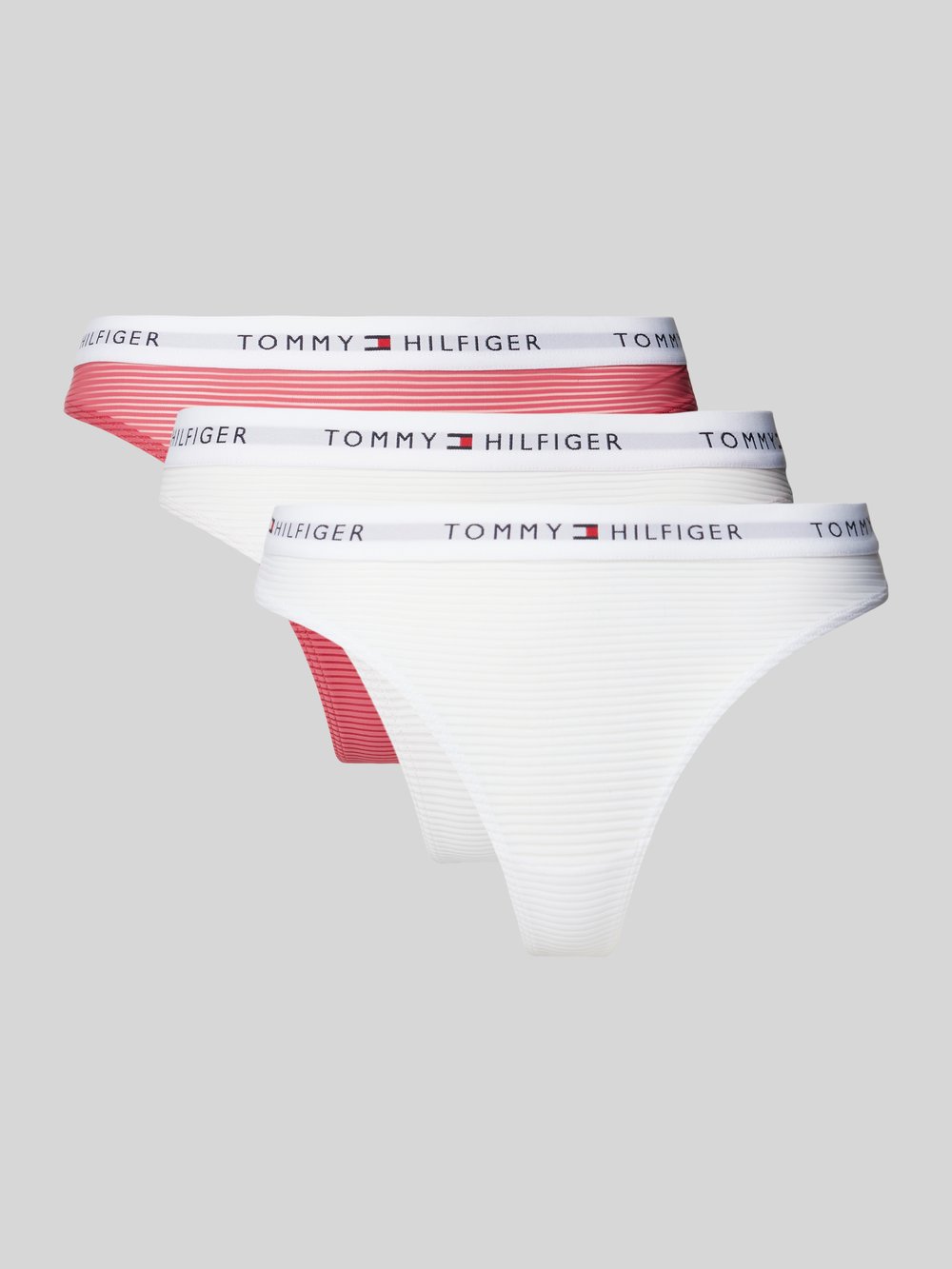 

Стринги с эластичным поясом с логотипом в упаковке 3 шт TOMMY HILFIGER, розовый
