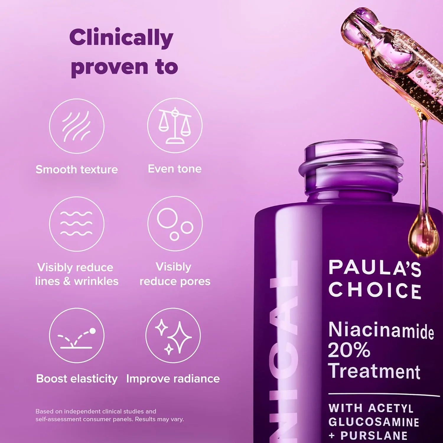 Paula's Choice Pro-Collagen Peptide Plumping Moisturizer, увлажняющий гель-крем для глубокого увлажнения и CLINICAL 20% ниацинамид сыворотка для лица, коррекция пигментации и сужение пор — фото 2