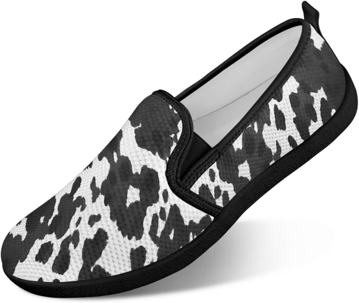 

Мужские лоферы без шнурков, удобные повседневные туфли, дышащие сетчатые кроссовки для ходьбы, плоская подошва без перепада, для тренажерного зала, размеры 4-9 Twousenru, Spots Cow