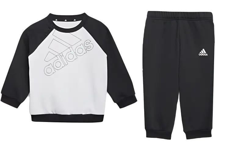 Adidas Повседневная спортивная одежда, черно-белая, для детей от 3 до 7 лет — фото 3