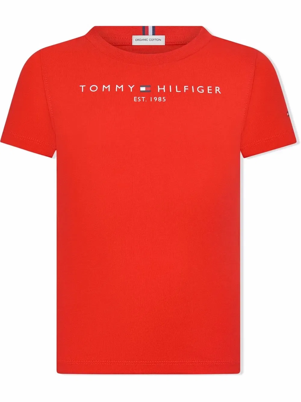 Футболка из органического хлопка с логотипом Tommy Hilfiger Junior, красный