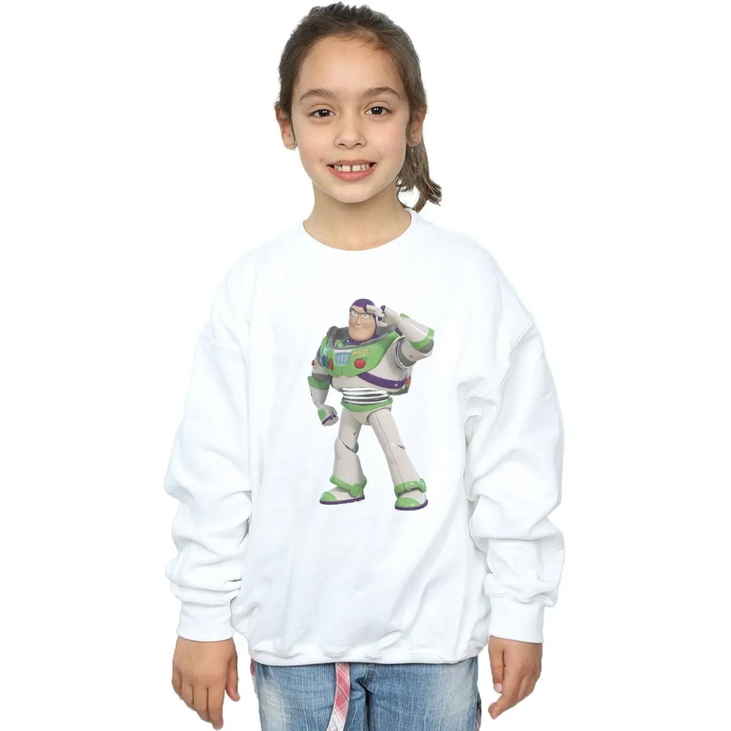Детская толстовка с принтом Buzz Lightyear Disney, белый — фото 2