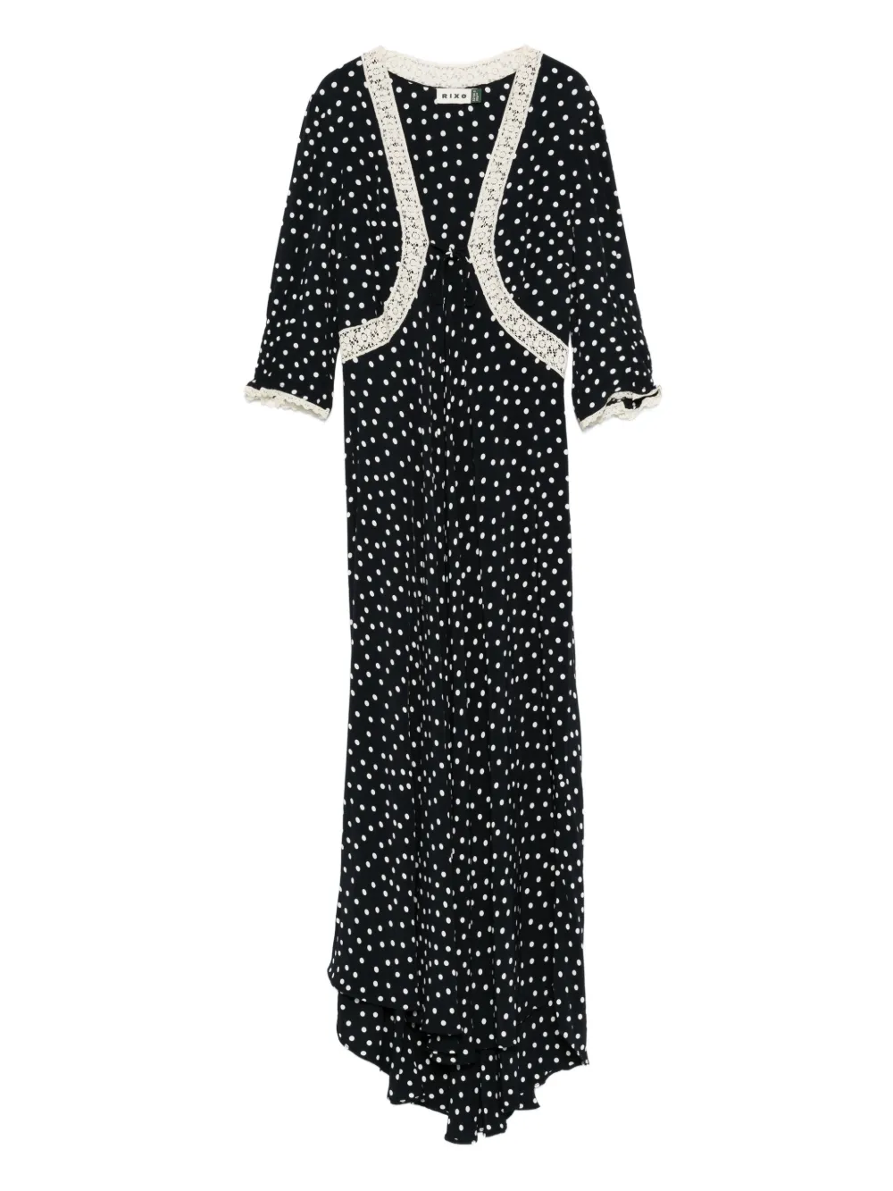 

Платье из кружев в горошек Rixo, черный