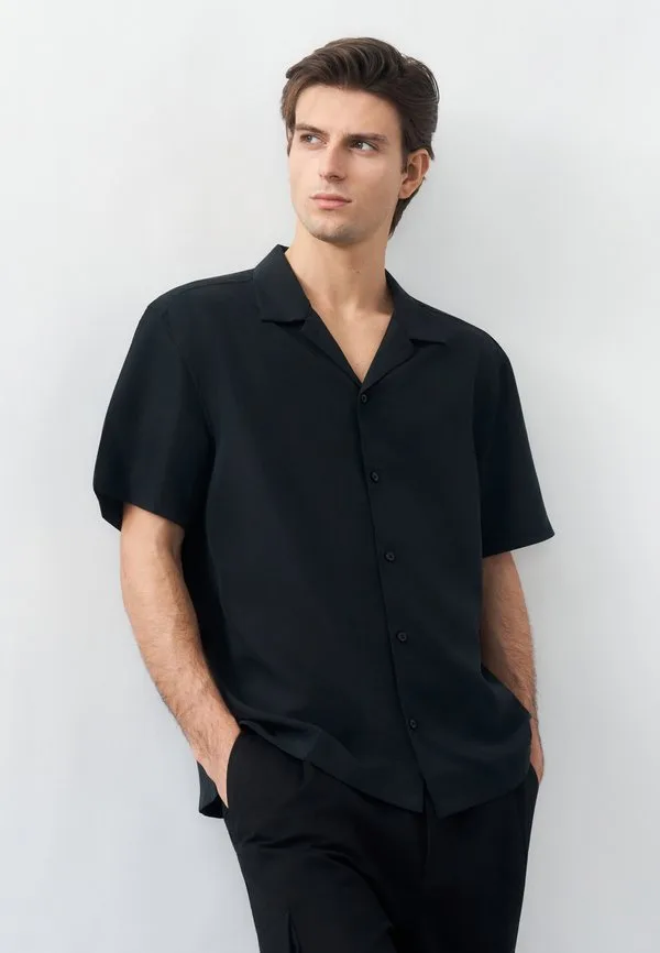 Рубашка из коллекции с отложным воротником Calvin Klein, Black