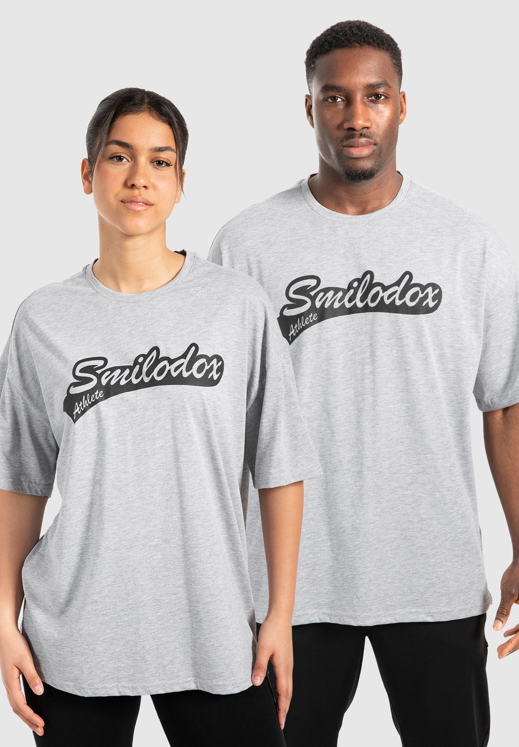 

Футболка с принтом UNISEX MACEY Smilodox, пятнистый серый