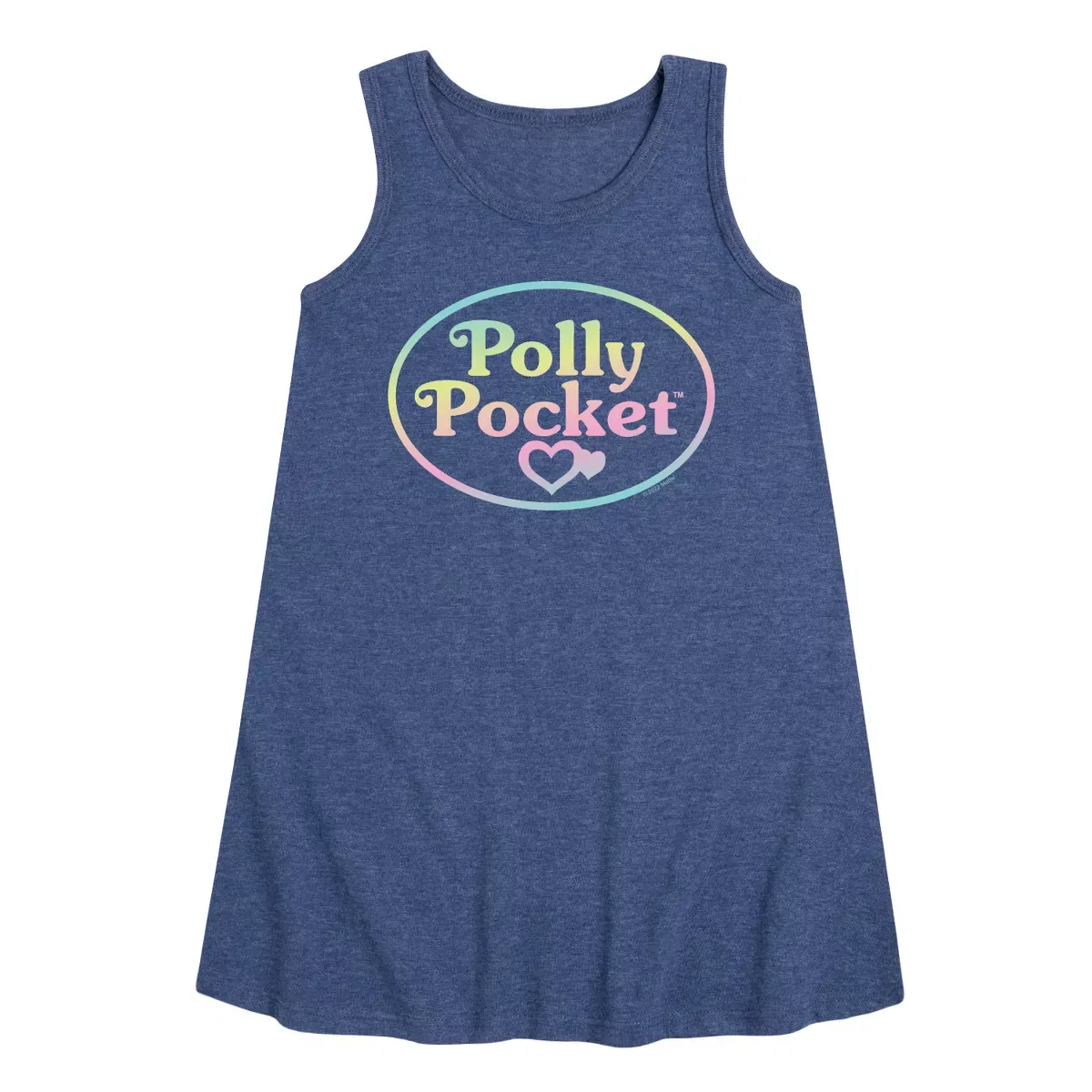 Детское платье-трапеция без рукавов Polly Pocket Polly Pocket Ombre Logo, Heather Navy