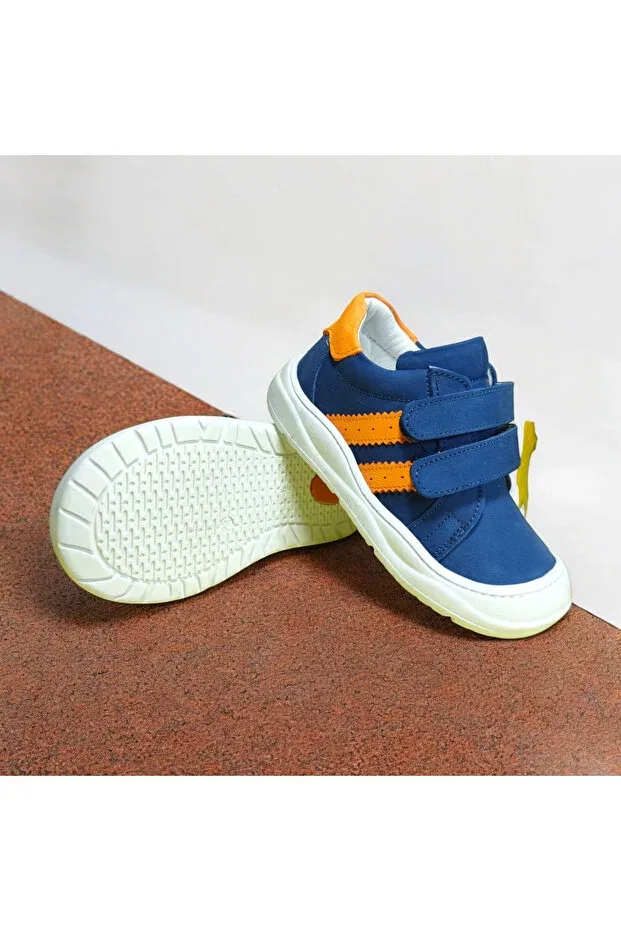 Детские кожаные туфельки для новорожденных Sportswear Viva Shoes, Blue — фото 4