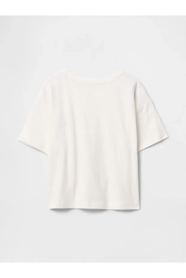 Детская футболка для мальчиков оверсайз Gap, Off White-002 — фото 2