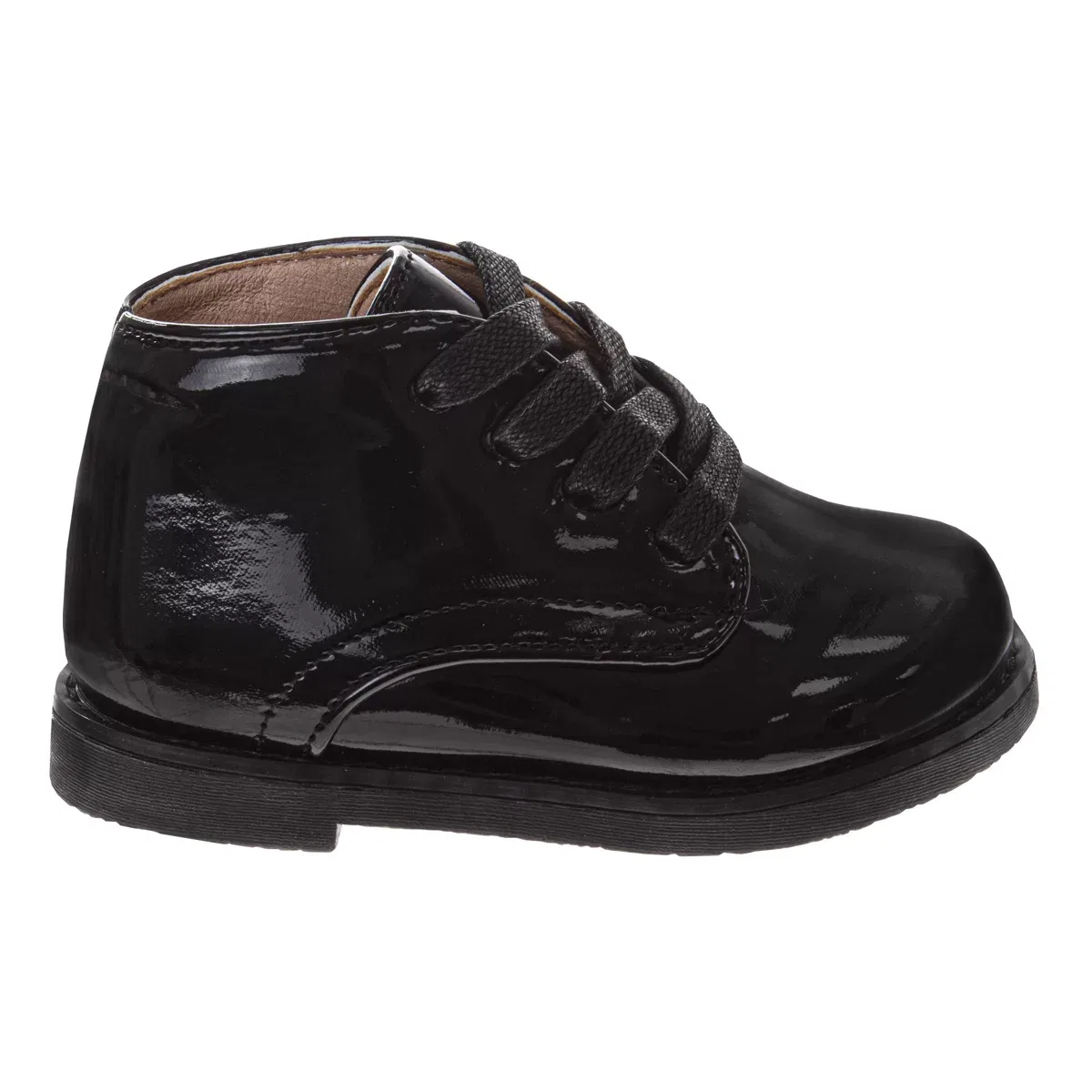 Детские туфли-лоферы на шнуровке Josmo Shoes, Black Patent — фото 2