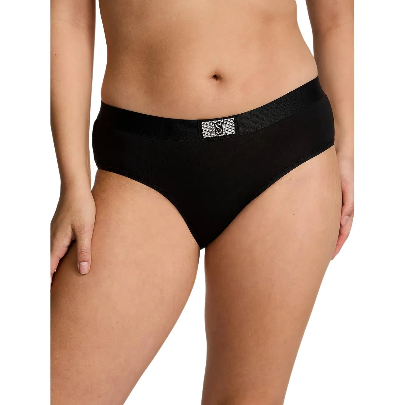 Трусы Big Show Collection Logo Cotton Hiphugger, Victoria's Secret, Black — фото 2