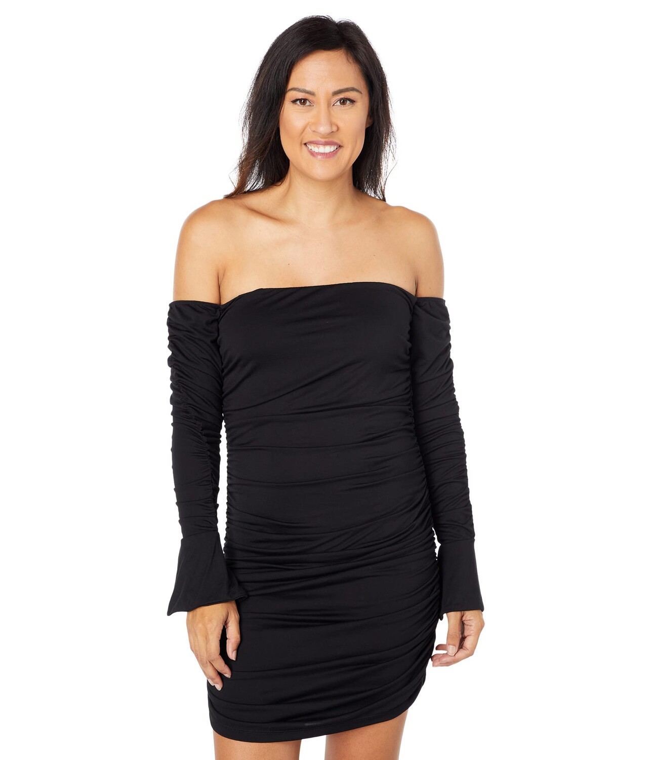 

Платье WAYF, Kerry Ruched Off-the-Shoulder Mini Dress
