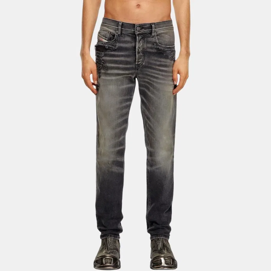 Джинсы зауженные, Black, DIESEL — фото 4