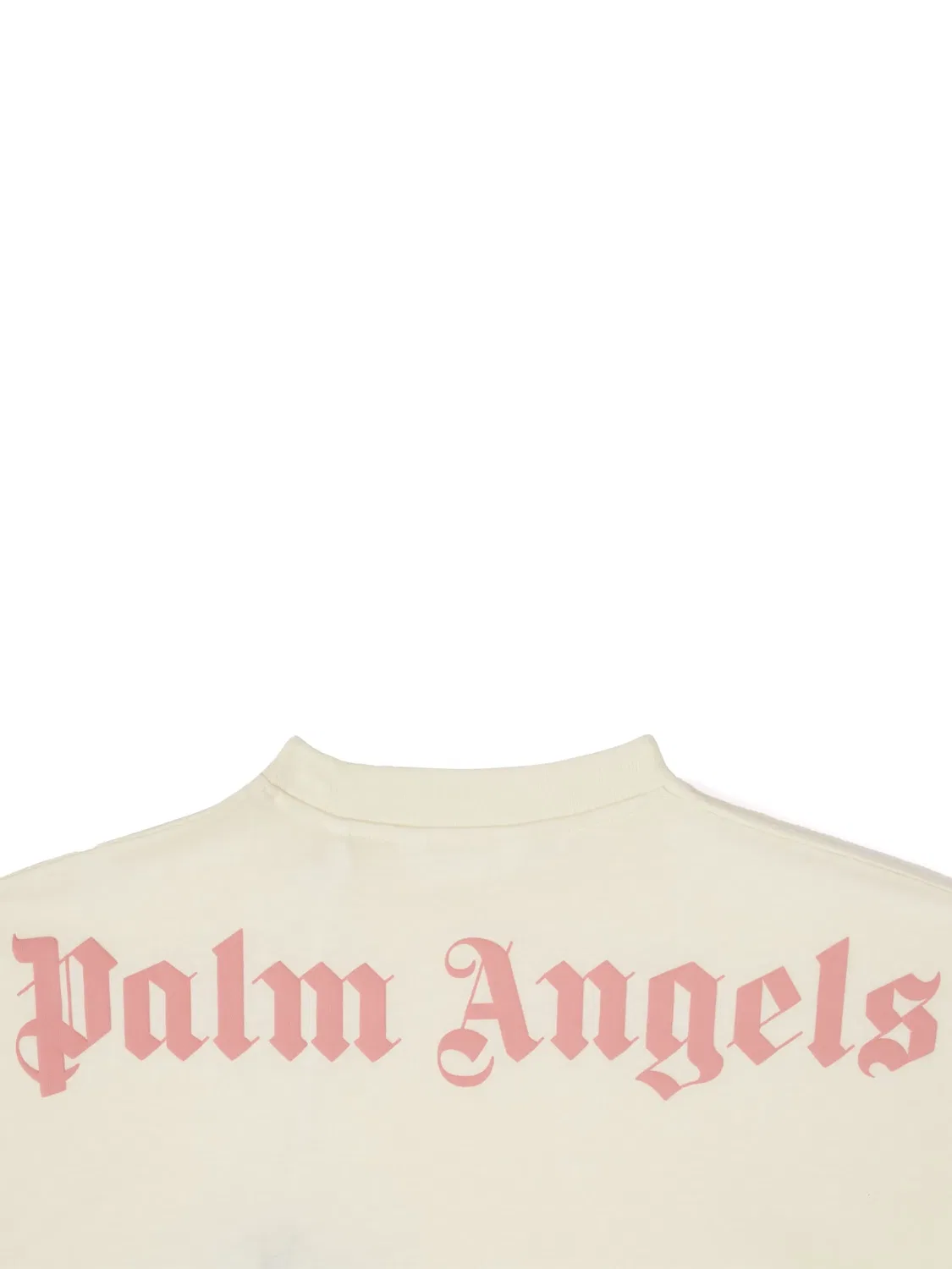 Футболка с логотипом Palm Angels Kids, нейтральные цвета — фото 3
