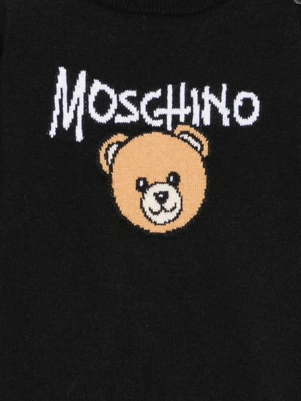 Свитер с длинными рукавами Moschino Kids, черный — фото 3
