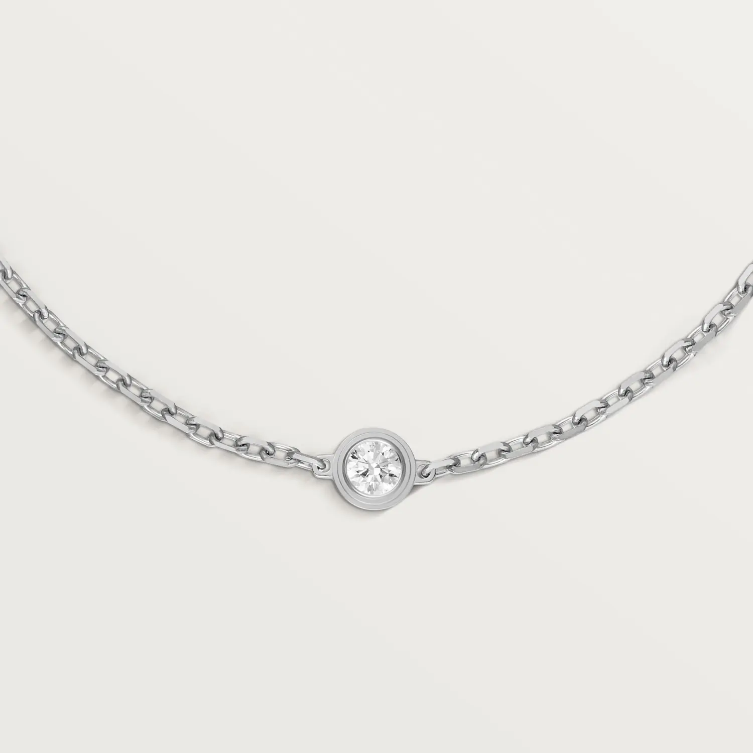 Браслет Cartier d'Amour из белого золота с бриллиантом — фото 3