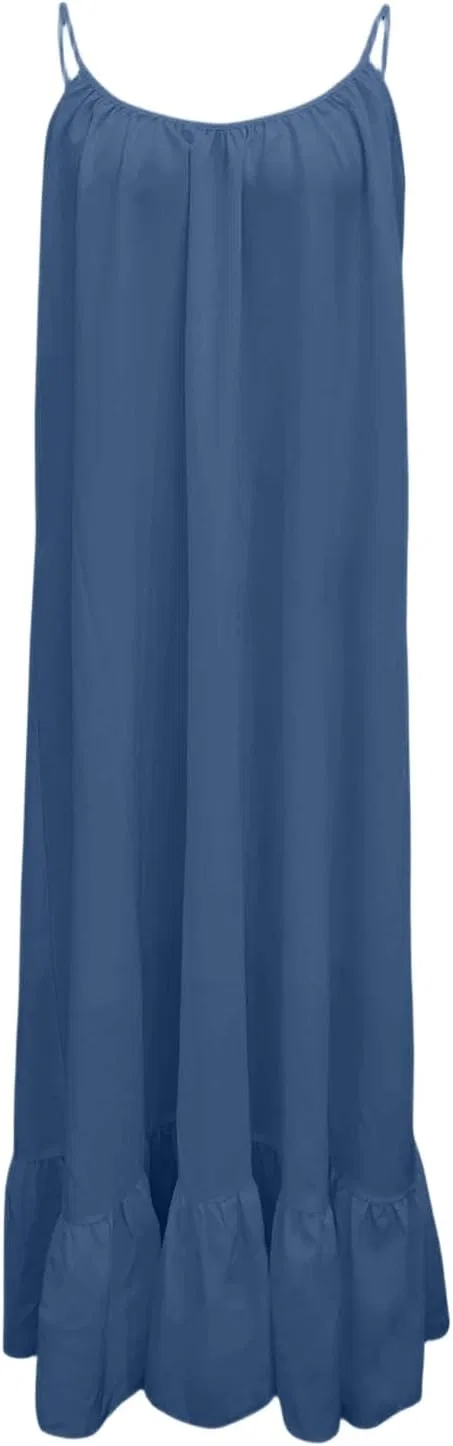 Женское пляжное платье на бретелях с открытой спиной, Navy — фото 3