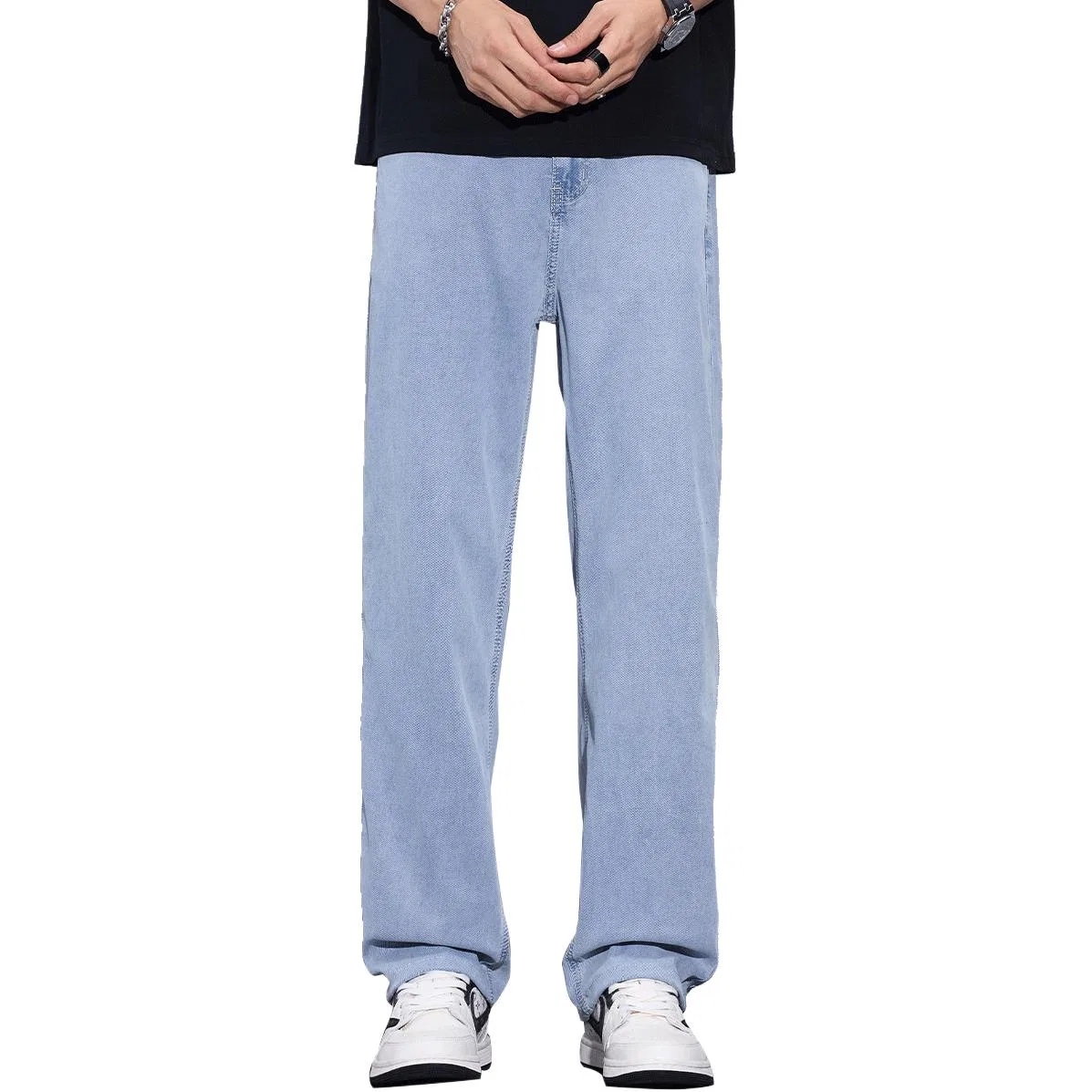 Детские джинсы свободного кроя Tonlion, Light Blue — фото 4