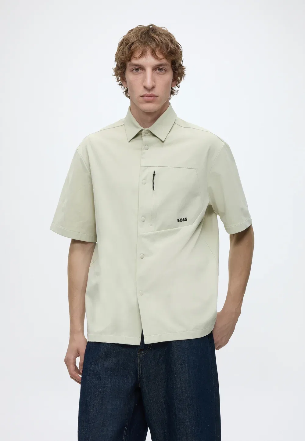Сеть - рубашка Boss, Light Beige