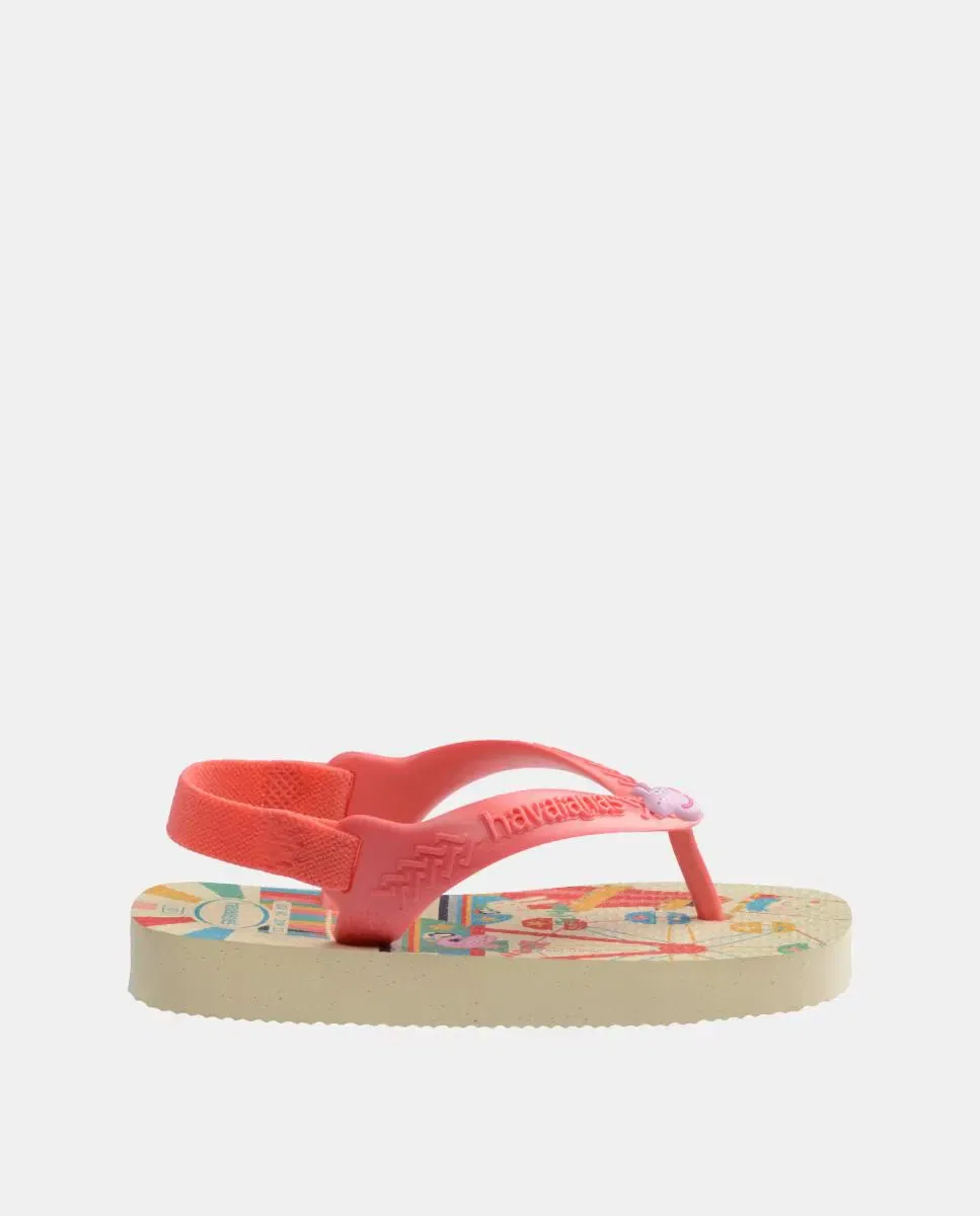 Детские шлепанцы для девочек Peppa Pig Havaianas, Coral / Blanco — фото 3