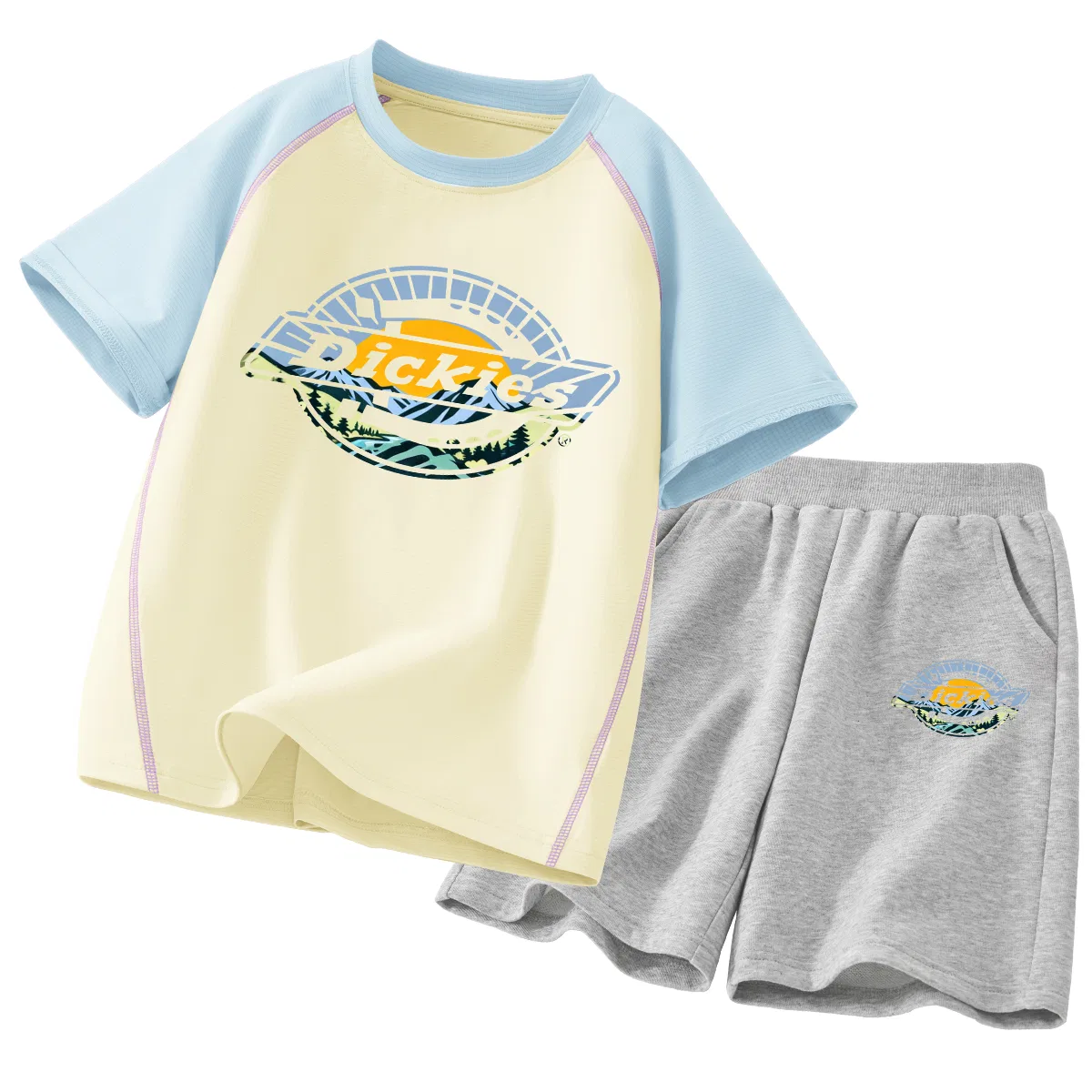 Детский спортивный комплект с логотипом Sun Mountain Logo Blue Yellow+Sun Mountain Logo K Gray, Dickies