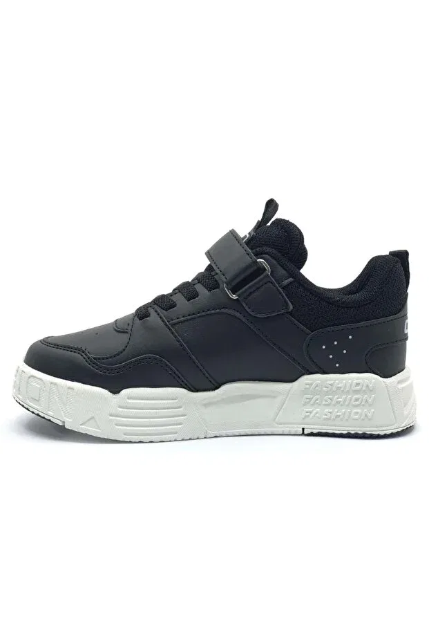 Детские спортивные кроссовки для девочек с ортопедической стелькой Cool Prax Sneaker Kids Club Shoes, Black-White — фото 4
