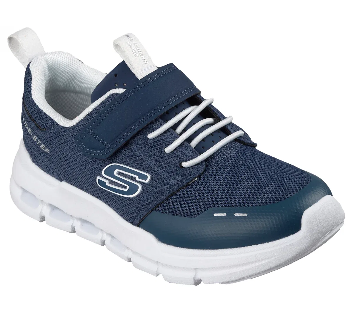 Детские кроссовки Glide-Step Flow Skechers, тёмно-синий/белый — фото 4