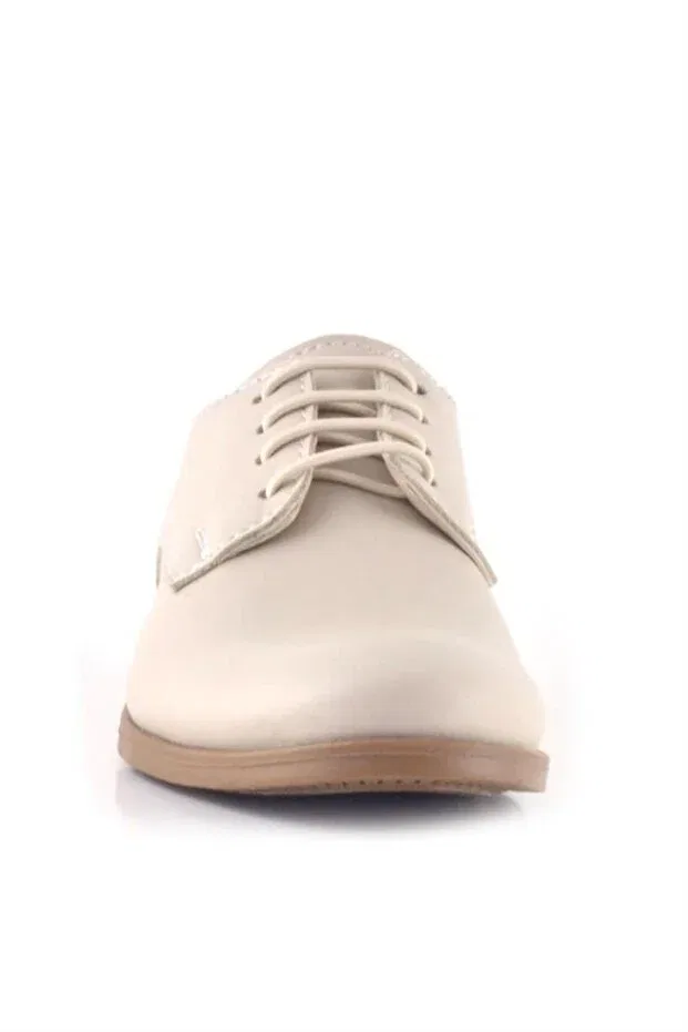 Детские кожаные оксфорды для мальчиков с коротким каблуком Rakerplus, Nude Color — фото 4