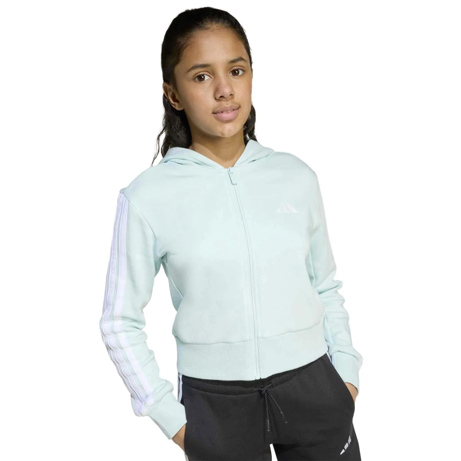 Детская футболка с принтом Adidas Sport Jg 3S Fl Ts 240, Роза / Блау — фото 4