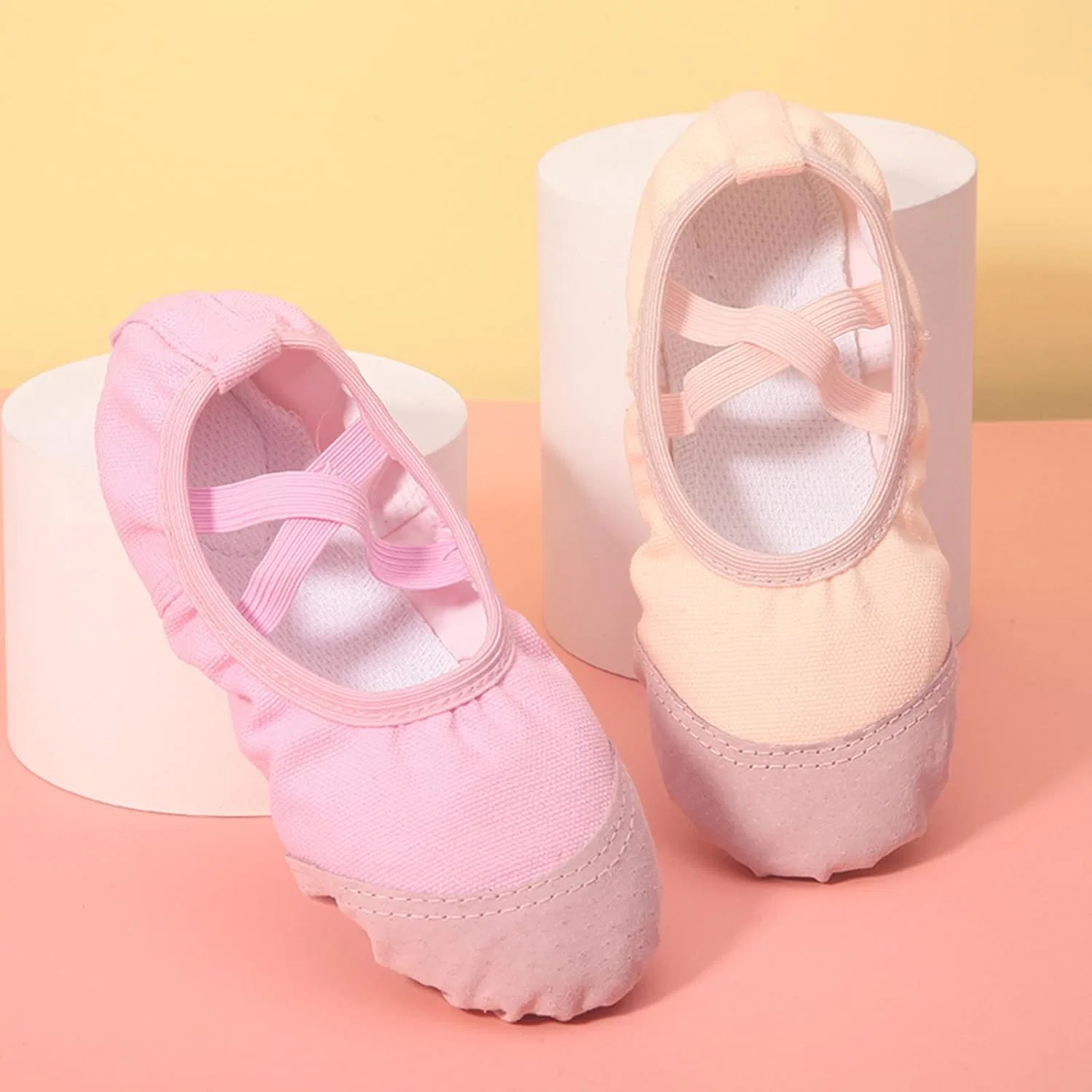 Детские балетки с высокой растяжимостью Canvas Ballet Shoes для девочек и мальчиков — фото 4