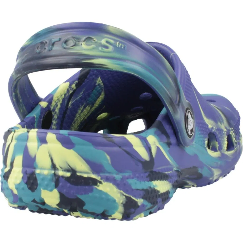 Детские сабо-клог Classic Marbled Clog K Crocs, Цвет: Dunkelblau / Turkis / Navyblau — фото 3