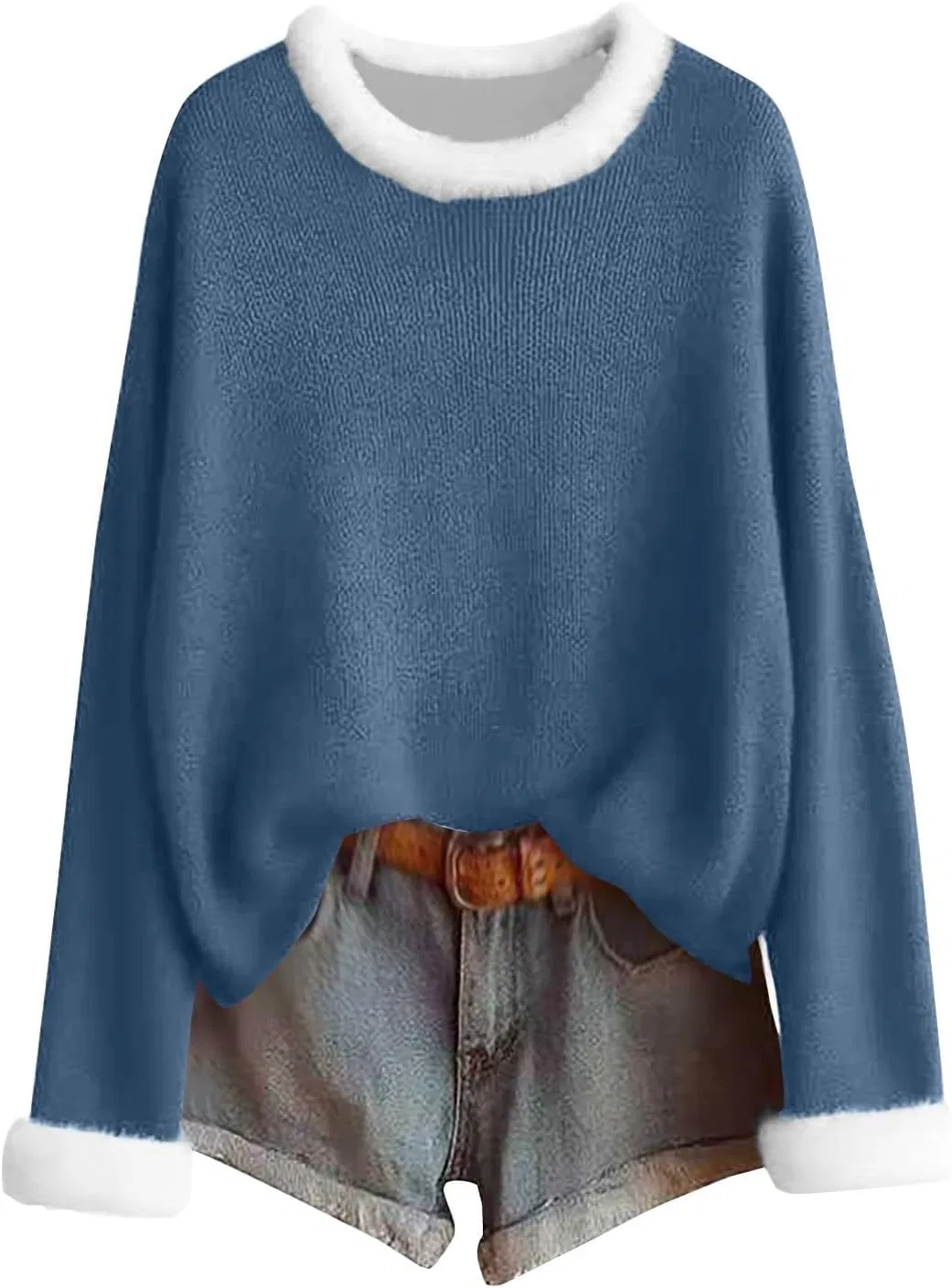 Женский свитшот с принтом Ugly Christmas Sweatshirts, 1a-Blue — фото 2