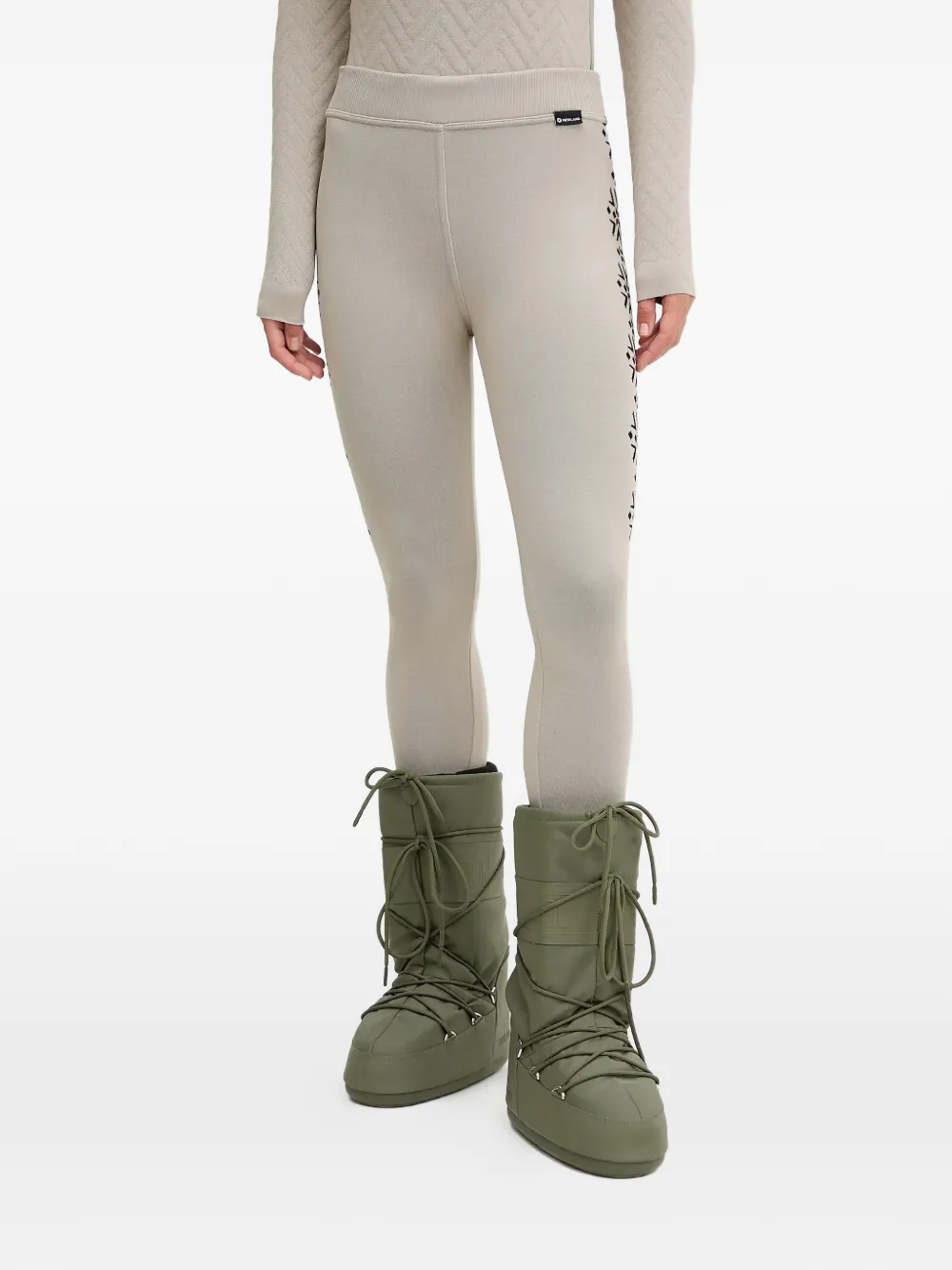 

Леггинсы с принтом "снежинки" Newland, бежевый