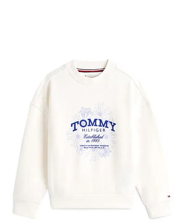 Свитшот с цветочным принтом, Tommy Hilfiger Kids, синий — фото 2