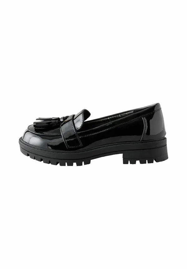 Туфли лоферы на плоской подошве School Chunky Tassel Loafers Next Patent, черный