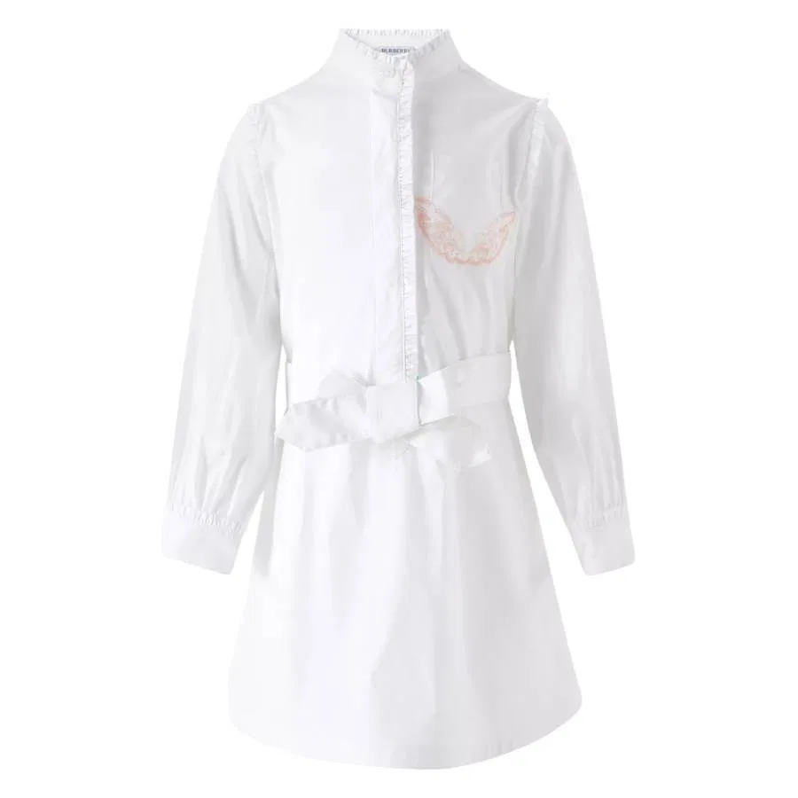 Платье-рубашка Nora из хлопка с эластаном Burberry, White