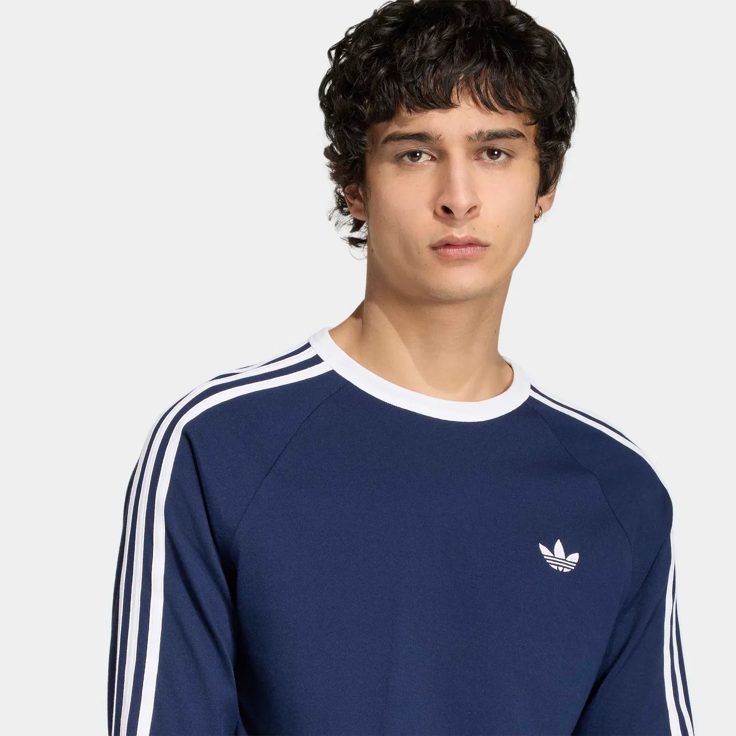 Мужской лонгслив с тремя полосками Adidas Originals, Night Indigo — фото 3