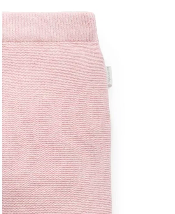 Детские леггинсы для девочек трикотажные фактурные Purebaby, Pink Melange — фото 3